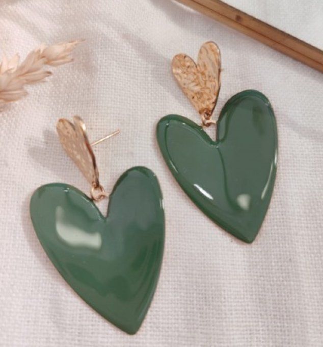 Boucles Coeur Vert