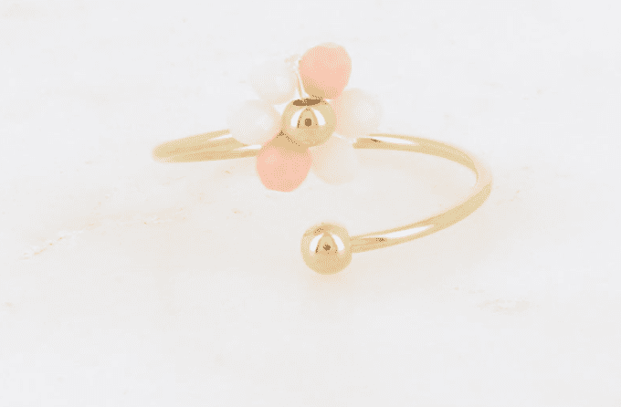 Bague Fleur Perlée