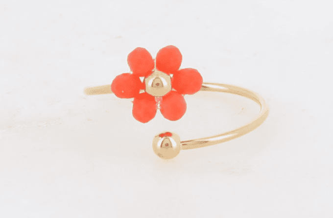 Bague Fleur Perlée