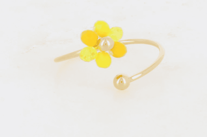 Bague Fleur Perlée