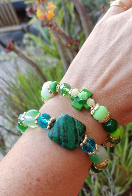 Bracelet Carré Vert