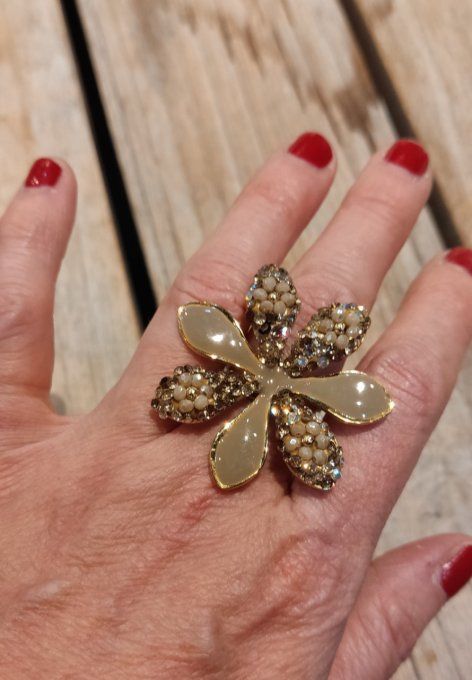 Bague FLEUR&STRASS M