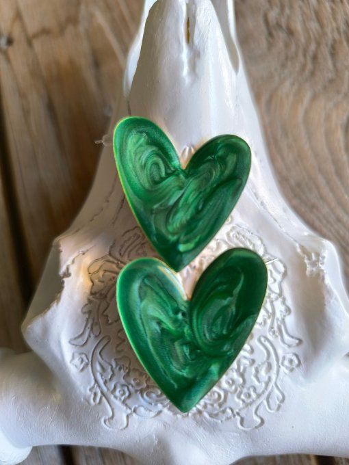 Boucles "Coeur" Vert