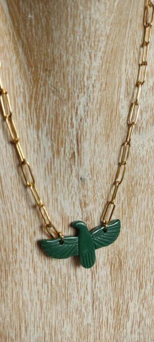 Collier Aigle Vert